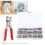 Kit da 200 pezzi di chiusure a scatto cave - ottone e pinze 7