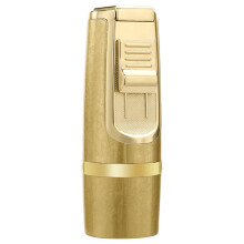 Windproof Butane Jet Flame Lighter Triple Flame Portable Lighter Refillable Adjustable Flame Outdoor Use Gift For Men