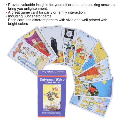 80pcs Interactive Tarot Cards for Divination, 10x5.5cm English Game 1