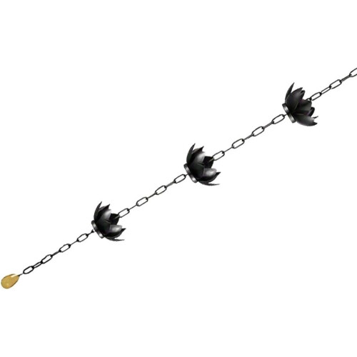 Decorative Lotus Cup Gutter Rain Chain, Adjustable RustResistant Downspout Alternative 2
