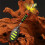 Composite Sequins Rotating Sequins Metal Hand-Cranked Copper Column Three Hook Bait Yellow Dot 8