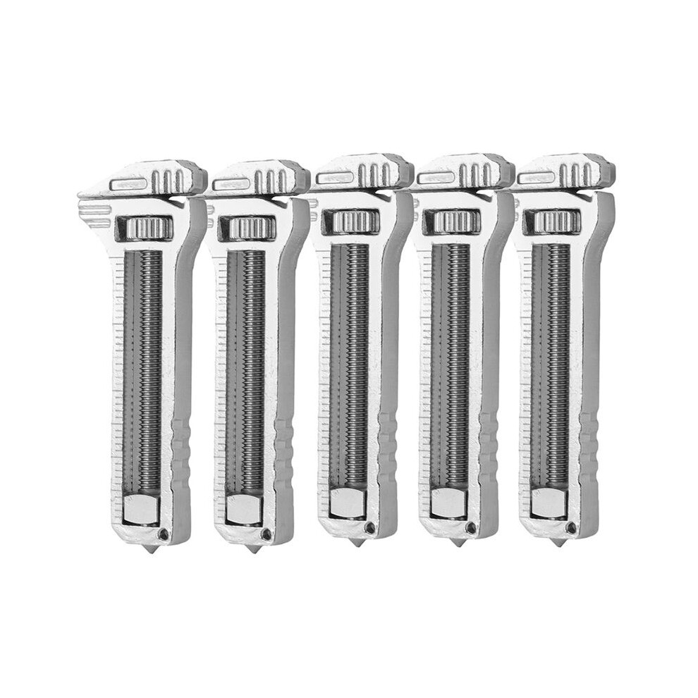 5 Pcs Compact Titanium Multitool,Multifunctional Adjustable Wrench, Portable Bottle Opener, For Outdoor Camping 6033214594052