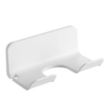 Wall Mounted Hair Dryer Holder White NoDrill Rust Proof Bathroom Rack Space Saving Organizer for Home and Salon