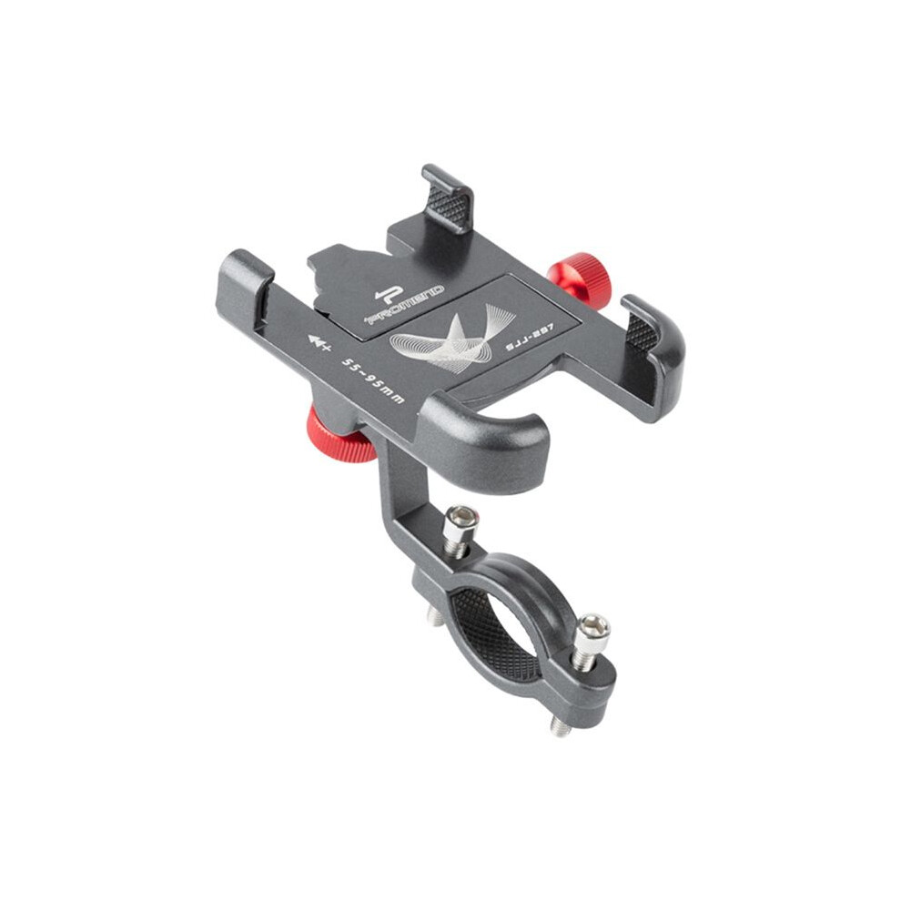 PROMEND Bicycle Phone Holder Alloy Bike Phone Mount Anti-Slip Bracket Bike Motorcycle Handlebar Clip Stand Titanium