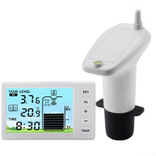 Wireless Water Level Meter with 4.3inch Display, 15m Range, IP65 Tank Gauge for Industrial and Outdoor Use