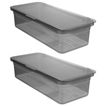 2Pièces Casier Ustensiles PP Rangement Couverts Facile À