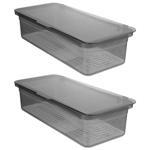 2Pièces Casier Ustensiles PP Rangement Couverts Facile À