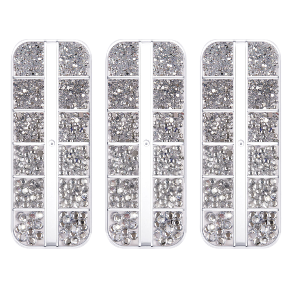 Artisan's Delight, Clear Crystal Flatback Glass Rhinestones, Tools for Crafting & Jewelry Design, Suitable for Professionals & Hobbyists