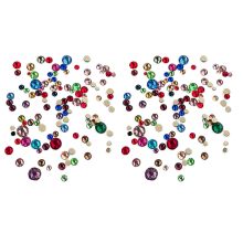 Hergestellt in Österreich. Brillante 14-fach geschliffene Facetten, runde Swarovski-Kristall-Strasssteine, Hochglanz. Für Augen-Make-up und