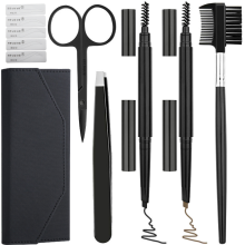 Augenbrauen-Styling-Set, 6-in-1-Profi-Schönheitswerkzeuge, wasserfester und rostfreier Edelstahl, ergonomisch geformt für komfortable Handhabung,