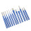 Heavy-Duty 12Pcs Chisel Punch Set Blue Handle Engraving & Flat Tips Cylindrical 7