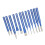 Heavy-Duty 12Pcs Chisel Punch Set Blue Handle Engraving & Flat Tips Cylindrical 6