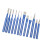 Heavy-Duty 12Pcs Chisel Punch Set Blue Handle Engraving & Flat Tips Cylindrical 3