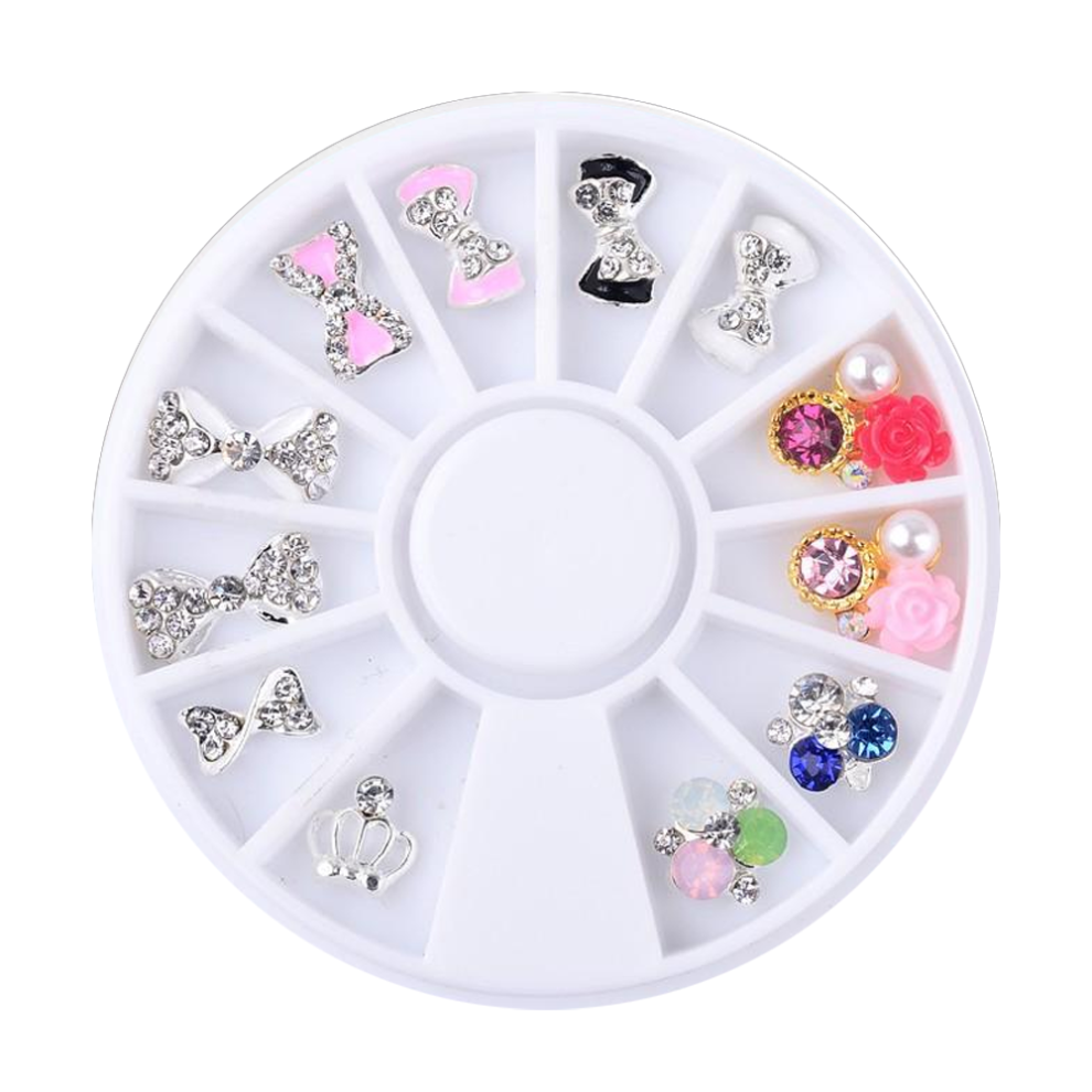 DIY Craft Decoration Rhinestones With 3D Nail Art Design, Round Gems Featuring AB Coated Glass And Flat Back Crystal Structure, Reflective Surface Cu