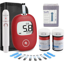 Bloedglucosemeterkit voor thuisgebruik, gebruiksvriendelijke interface en uitgebreide monitoring, snel en eenvoudig te gebruiken, groot scherm met