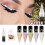 Μεταλλικό λαμπερό υγρό eyeliner με γκλίτερ, αδιάβροχο, λαμπερό μακιγιάζ ματιών με 4