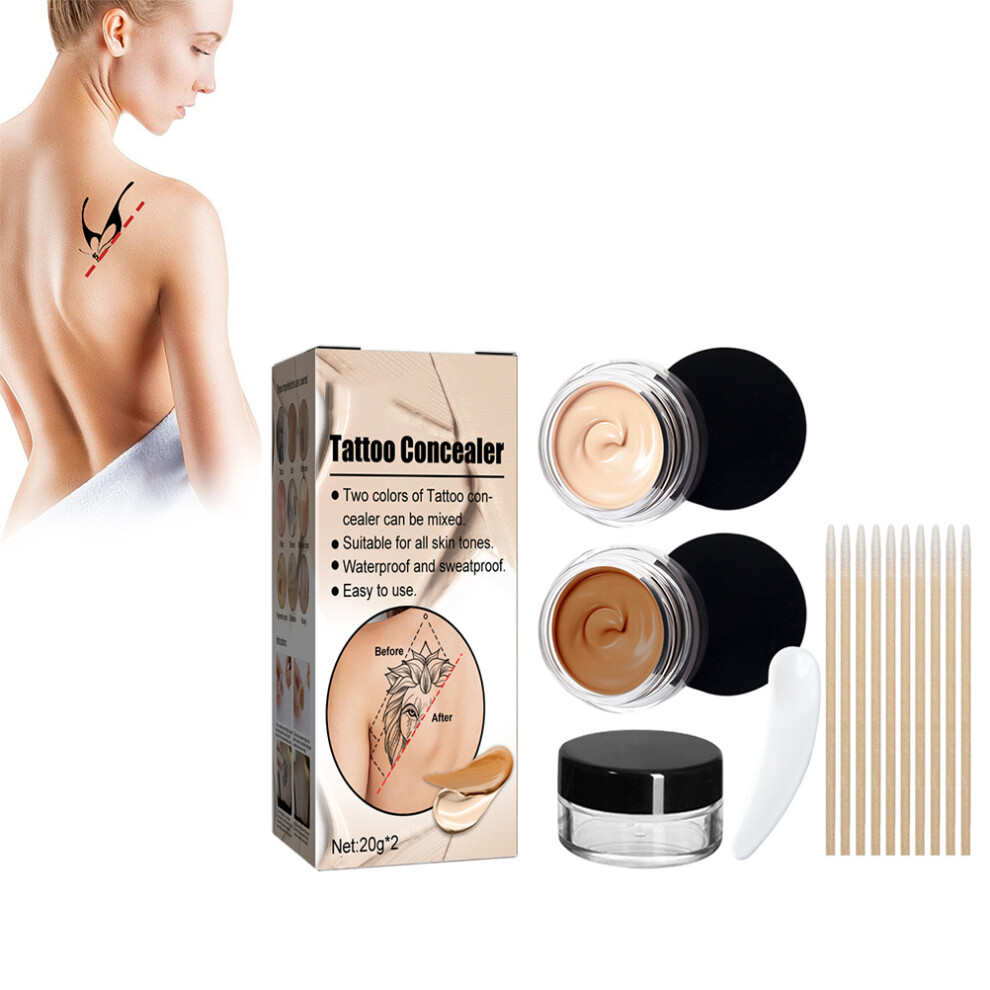 Waterproof Concealer for Professional Body Makeup, Tattoo Cover Up, Delicate Texture with Moisturizing Ingredients, High Concealer Effect for All