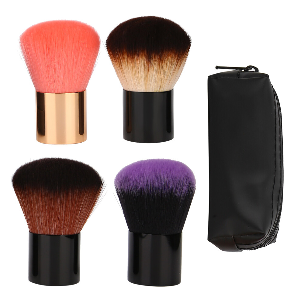 Professional Quality, Soft Bristled Multipurpose Cosmetics Kit For Blush, Powder, And Contour Application, Including Ergonomic Design And Storage Bag