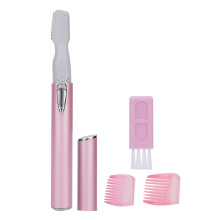 Depilador facial hipoalergênico mini para virilha, corpo, braços e pernas, com lâmina ultrafina e pente ajustável para sobrancelhas, fácil de