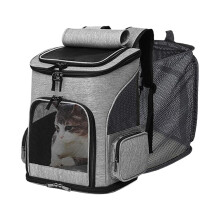 Cat Travel Carrier Portable Expandable SoftSided Carrier Breathable Pet Backpack For Car Flight Vet Visit Camping