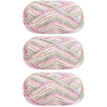 Soft Velvet Yarn for Hand Knitting, Super Bulky Blanket Yarn Plush Chenille Chunky Yarn for Crochet and Knitting, Fluffy Texture Craft Yarn for DIY