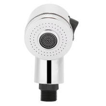 Side Control Button Shampoo Bowl Sprayer Head, Pedicure Chair Shower Head with High Pressure Water Flow Easy to Install Stainless Steel Material