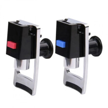 Water Cooler Faucet Replacement Part, Water Dispenser Spigot Push Style Easy Install Dual Valve Spout for Standard Size Hot Cold Water Dispensers,