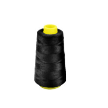 Sewing Thread 100% Polyester, 3000M Black, Durable For Machine And Hand Sewing
