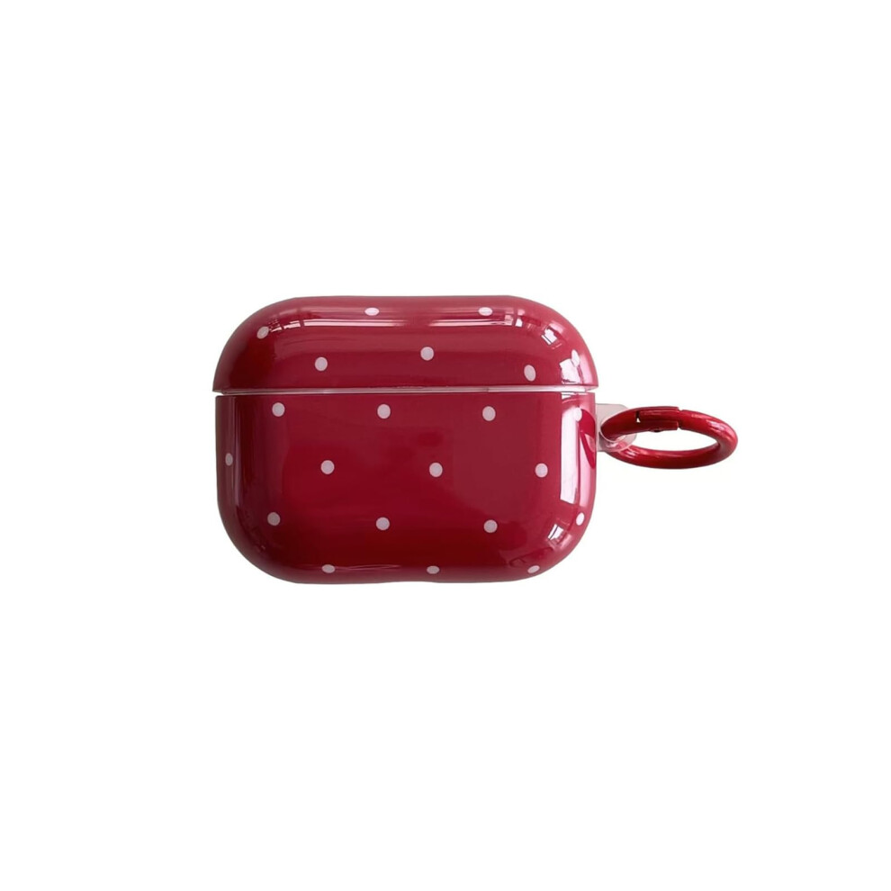 Polka Dot With Keychain Lock For Airpods Pro 3Rd Gen Red 9094768699713