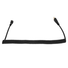 Stretchable HDMI Adapter For Micro HDMI Male Devices Gold Plated Connectors Support 4K Resolution Coiled Cable With Stretched Length And Ethernet