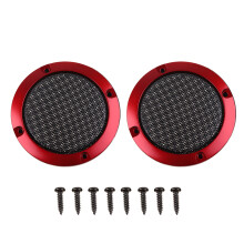 Haut-parleur automatique rouge de 3 pouces, couvercle de