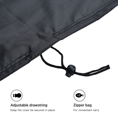 Durable 9ft Pool Table Cover Waterproof Dustproof with Drawstring 111.8x61in 2