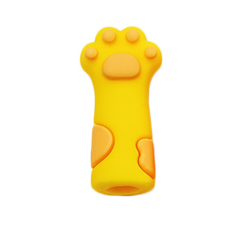 (Yellow) Cute cat's claw protective cover practical anti-fall three colors available