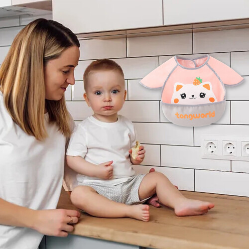 (J) Sprout Baby Mess Proof Sleeved Bib 1