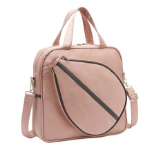 (Pink, 36x10x34cm) Tennis Bag Sport Bag Large Storage Tote For Women S Shoulder Tennis