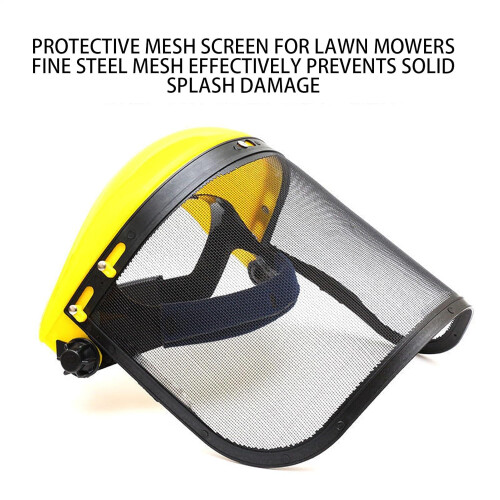 Protective Face Shield Wire Mesh Visor With Adjustable Headgear Hard Hat Adapter SmashResistant For Logging 1
