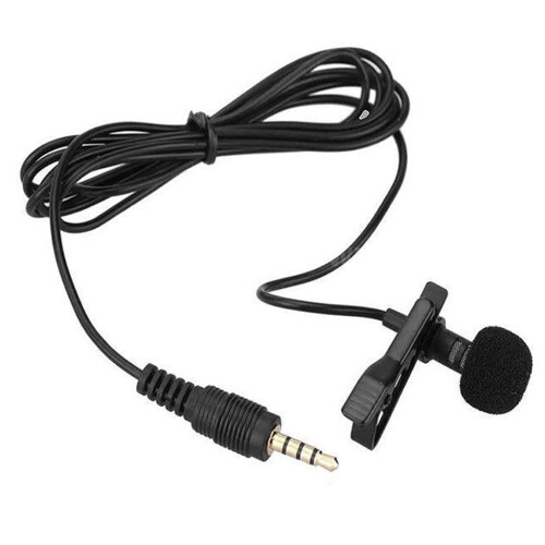 External 3.5mm Hands-Free Wired Lapel Clip Microphone for