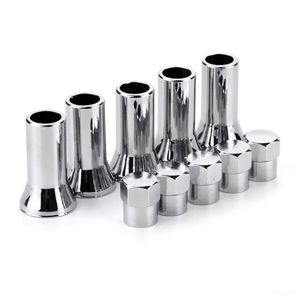 Tr413 Chrome Tire Valve Stem Caps Kit 10Pcs Corrosionresistant Universal Fit For Cars And Trucks 9094768695036