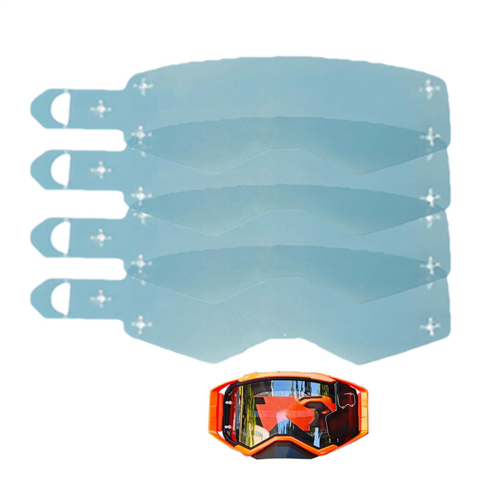 Motorcycle Riding Goggles Transparent Lens 4X Protective Screen For Motorbike Outdoor Competition Tearable Design 9187378734025