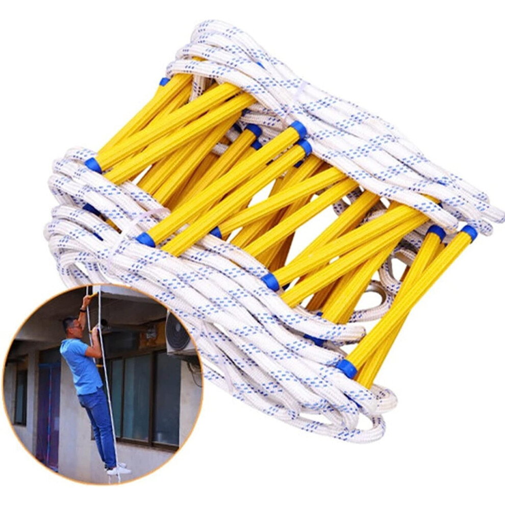 Emergency Rope Ladder For Fire Escape, Flame Retardant, Quick Deployment, 5M/8M Length, Buckle, Family Use 9347817263152