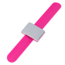 Magnetic Sewing Pincushion Slap Bracelet Wearable Pin Caddy For Push Pins And Sewing Needles Paper Clips Hair Pins Rosy