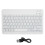 Wireless Bluetooth RGB Backlight Keyboard 10in for Phone & Tablet White 2