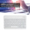 Wireless Bluetooth RGB Backlight Keyboard 10in for Phone & Tablet White 4