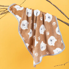 Pet Blanket Dog Cat Sleeping Quilt Khaki Small Warm Soft Fleece Autumn Winter Dog Bed Cover