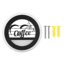 Hoogwaardige koffiestationborden, op maat gemaakte neonreclames voor koffiebars als wanddecoratie, rustiek modern design, duurzaam houtmateriaal,