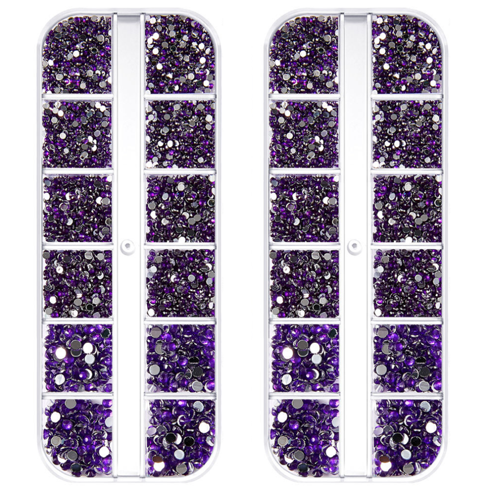 Multi-Faceted Crystal Rhinestones, Flat Back Gems for Elegant Crafts Nail Face Art, High-Quality K9 Glass, Easy To Apply, Versatile Decorations for V