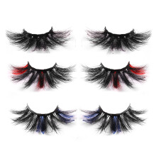 Weiche, flauschige Wimpern, hypoallergene 3D-Nerzwimpern mit Farbe, farbige Wimpern für einen dramatischen Look, leichtes, wiederverwendbares