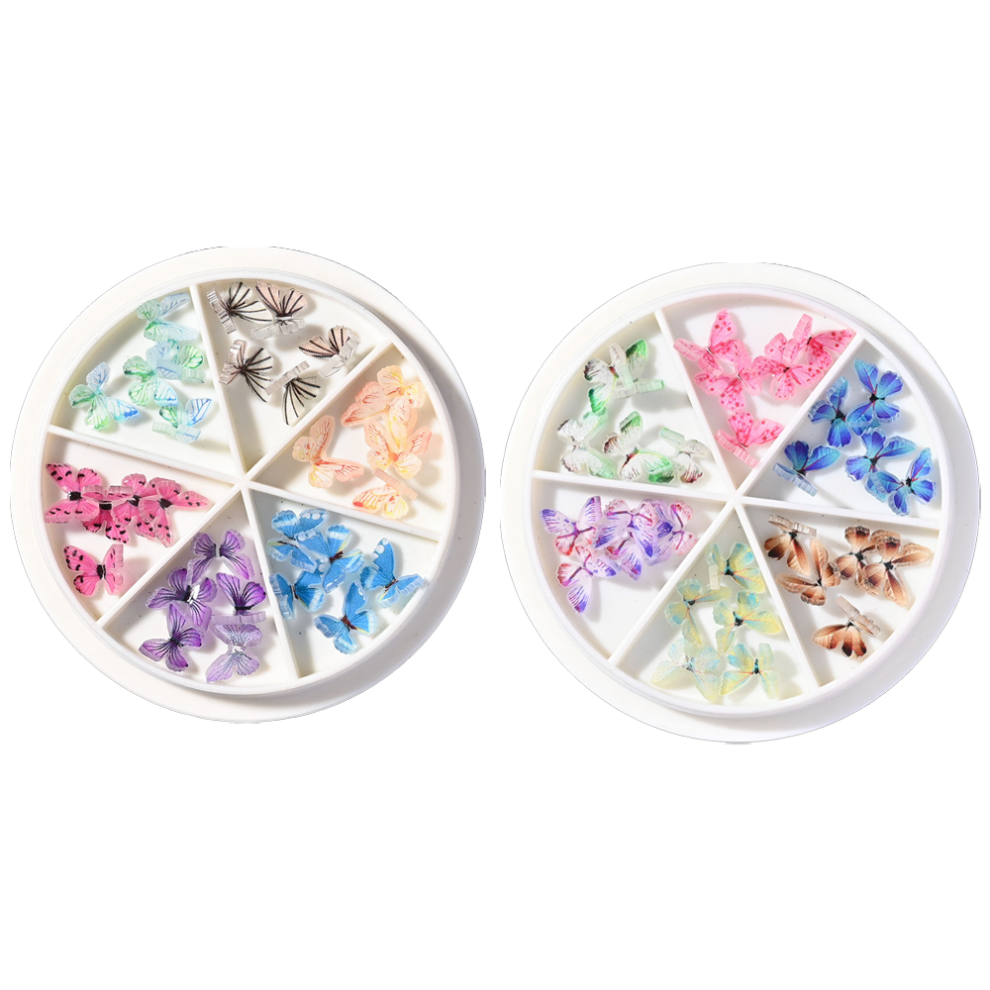Nail Art Decoration, Elegant Micro Resin Butterflies for Crafting Unique Designs, Match Any Outfit For Halloween Parties For Nightclubs For Daily Use