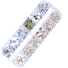 Fatias de polímero para facilitar a criação de nail art, com laterais multifacetadas em vidro que estimulam a criatividade na decoração de