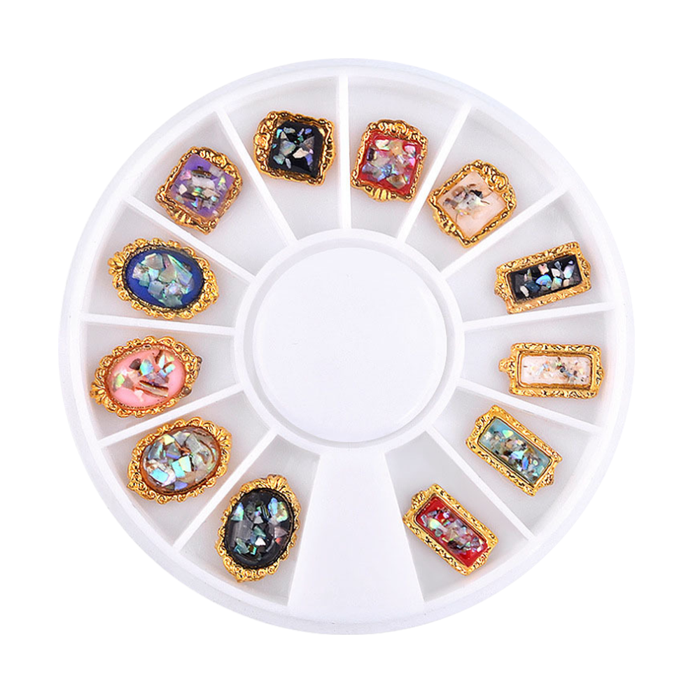 DIY Craft Decoration Rhinestones With 3D Nail Art Design, Round Gems Featuring AB Coated Glass And Flat Back Crystal Structure, Reflective Surface Cu